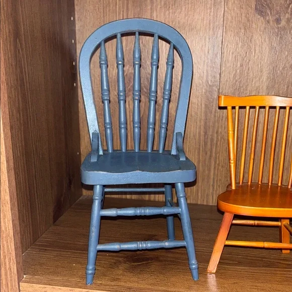 2 Miniature Wooden Chair Set - Multicolor - Picture 4 of 6